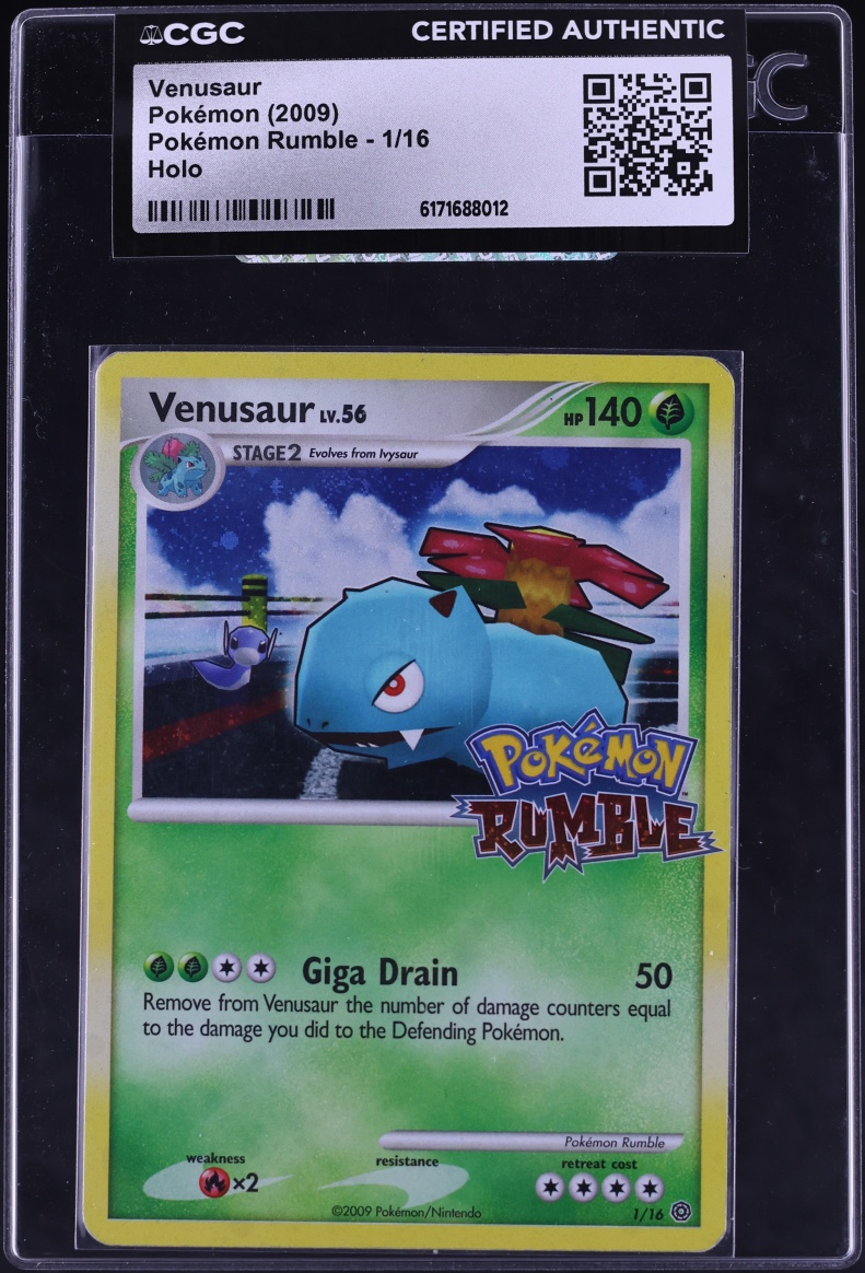 2009 Pokemon Platinum Rumble Holo Venusaur #1 CGC AUTH