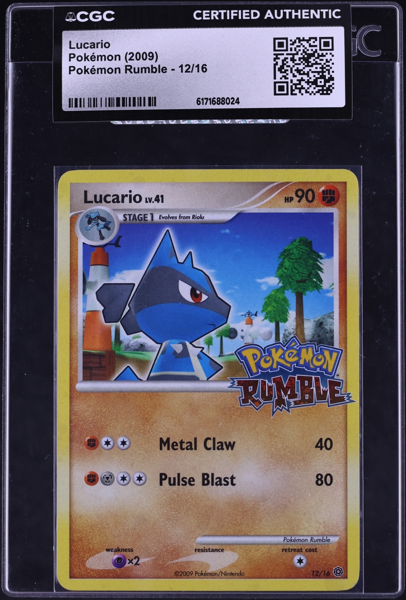 2009 Pokemon Platinum Rumble Lucario #12 CGC AUTH