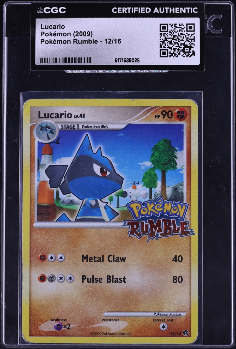 2009 Pokemon Platinum Rumble Lucario #12 CGC AUTH