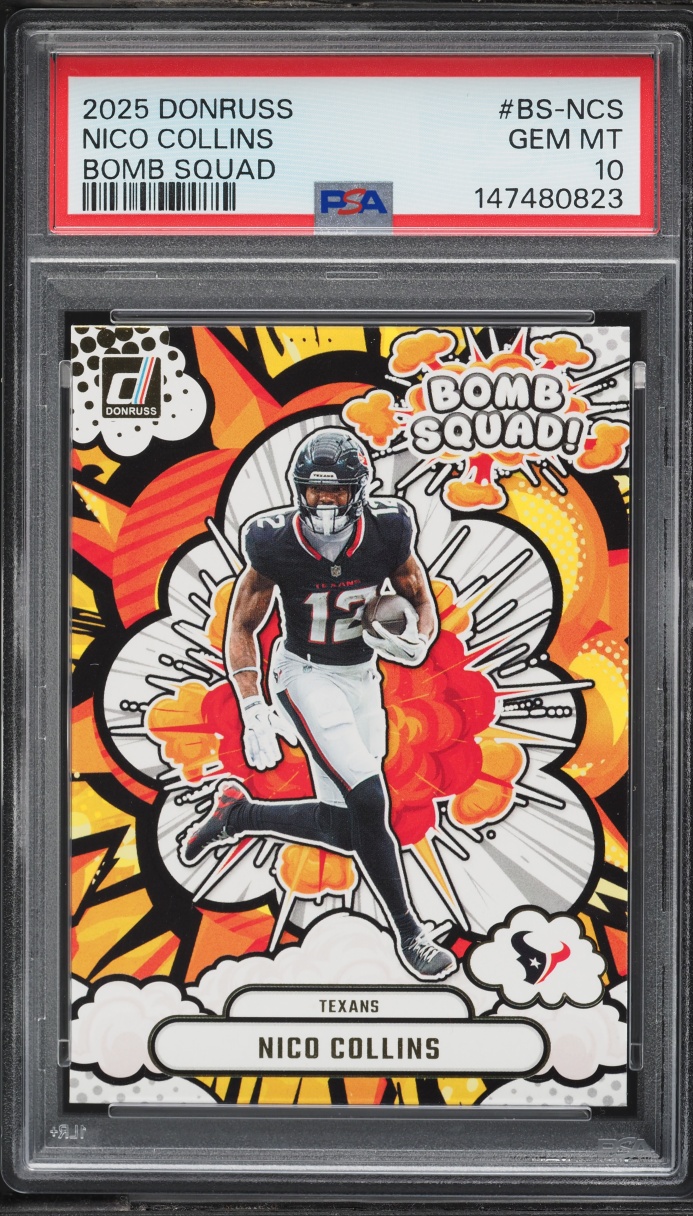 2025 Donruss Bomb Squad Nico Collins #BS-NCS PSA 10 GEM MINT