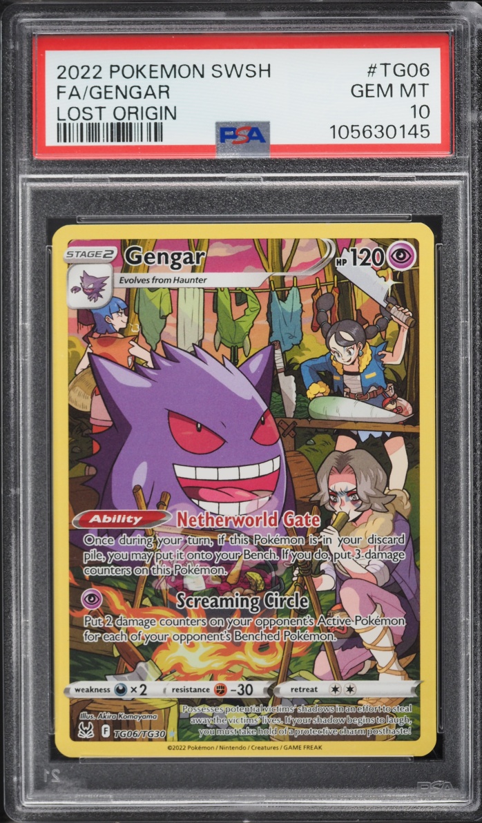 2022 Pokemon Sword & Shield Lost Origin Trainer Gallery CHR Gengar #TG06 PSA 10 GEM MINT