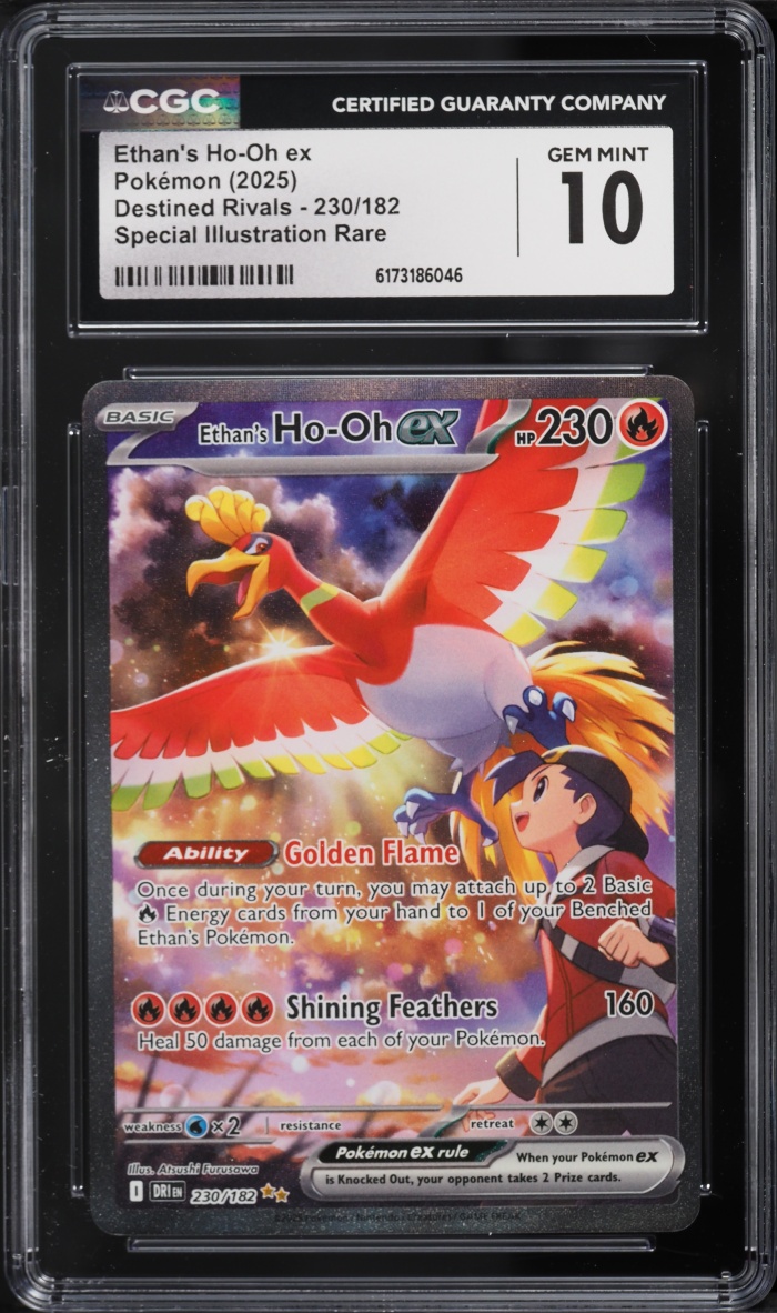 2025 Pokemon Scarlet & Violet Destined Rivals SIR Ethan's Ho-Oh Ex #230 CGC 10 GEM MINT