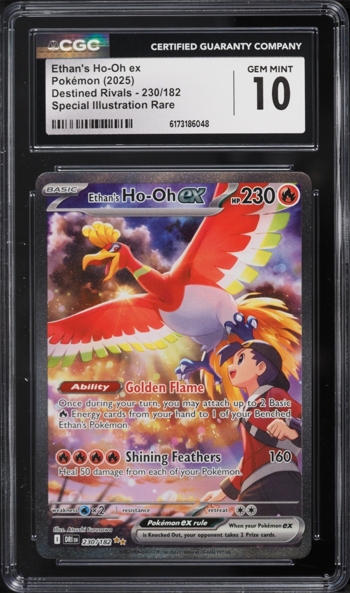 2025 Pokemon Scarlet & Violet Destined Rivals SIR Ethan's Ho-Oh Ex #230 CGC 10 GEM MINT