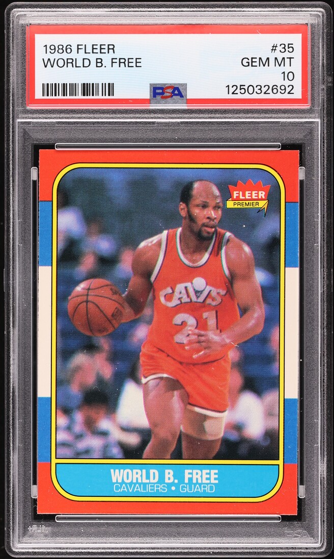 1986 Fleer Basketball World B. Free #35 PSA 10 GEM MINT