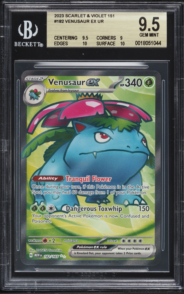 2023 Pokemon Scarlet & Violet 151 Full Art Venusaur ex #182 BGS 9.5 GEM MINT
