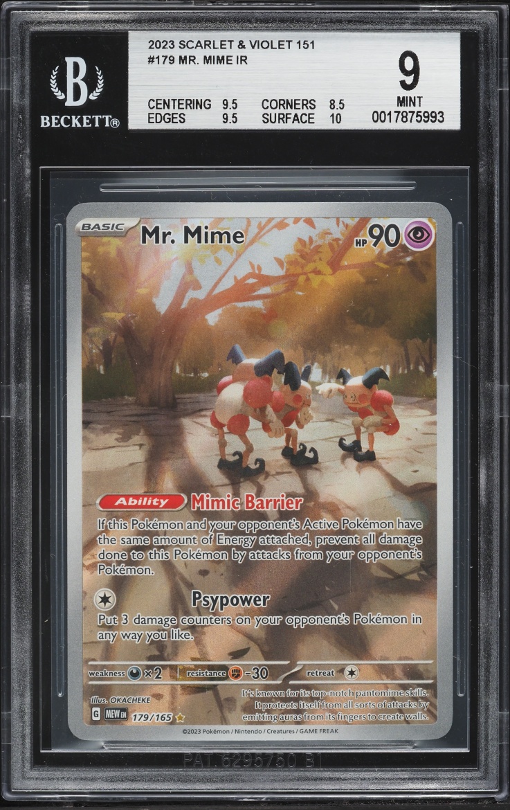 2023 Pokemon Scarlet & Violet 151 IR Mr. Mime #179 BGS 9 MINT