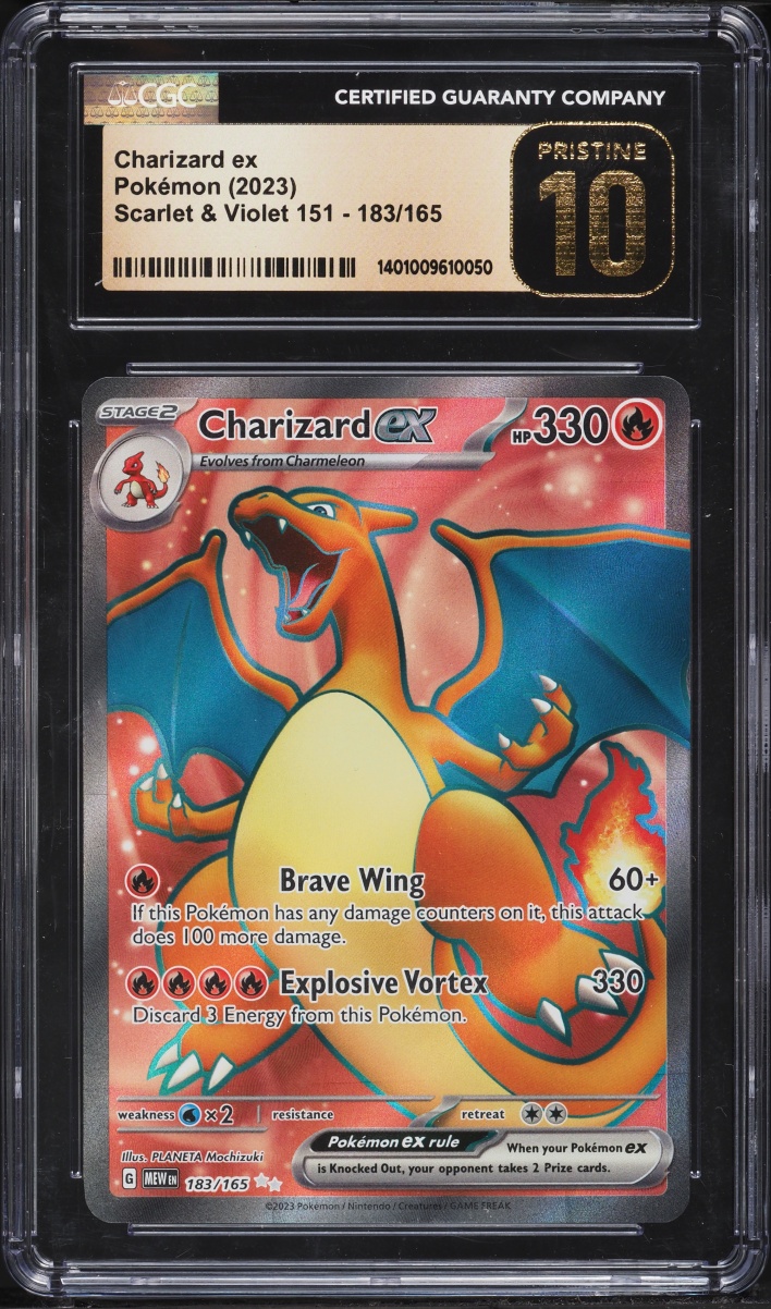 2023 Pokemon Scarlet & Violet 151 Full Art Charizard ex #183 CGC 10 PRISTINE