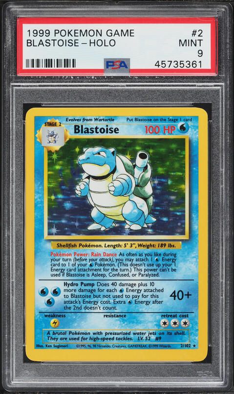 1999 Pokemon Japanese CD Promo Holo Blastoise #9 PSA 10 GEM MINT