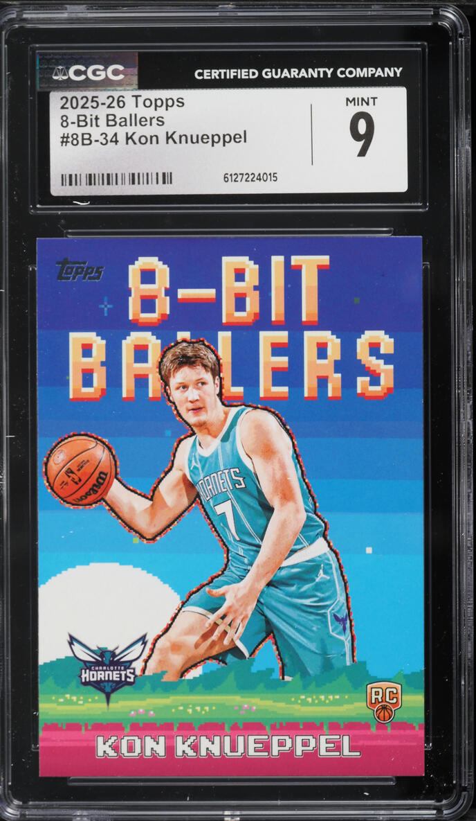 2025 Topps 8-Bit Ballers Kon Knueppel ROOKIE #8B-34 CGC 9 MINT