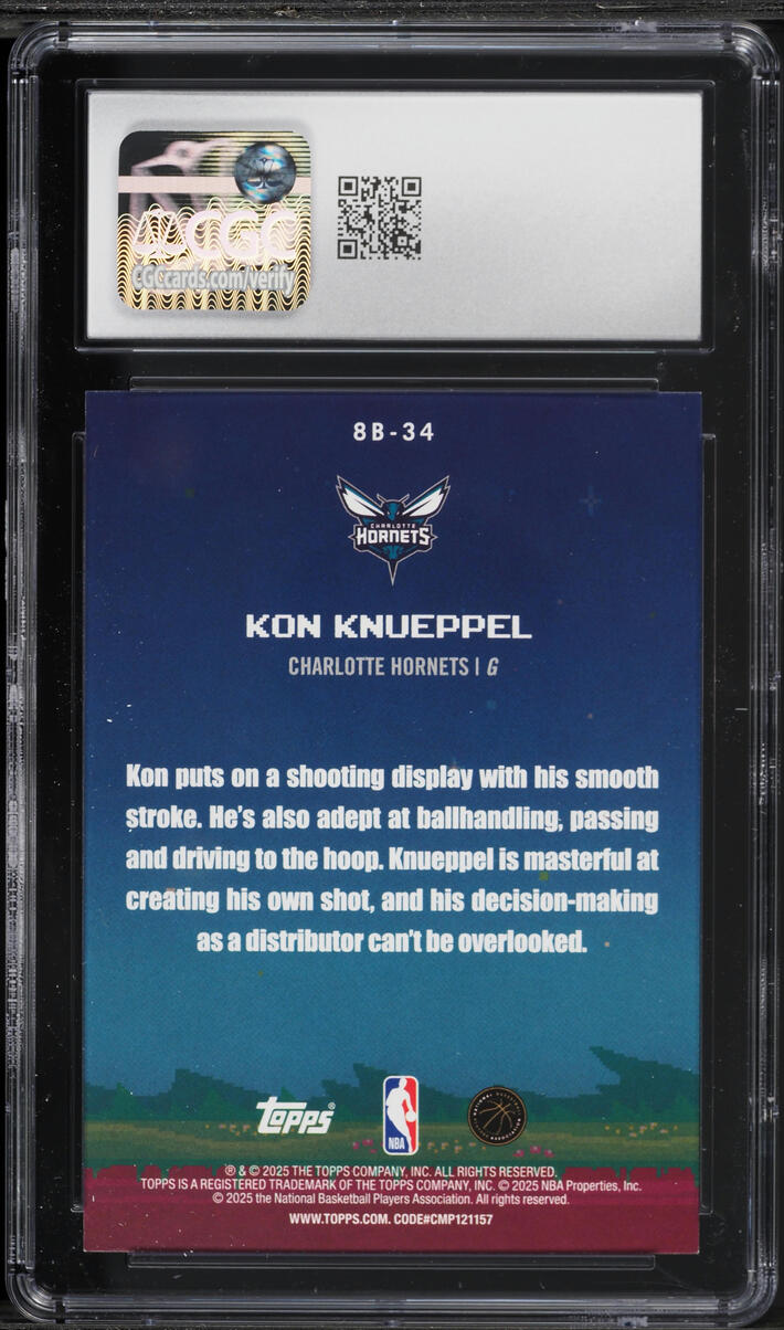 2025 Topps 8-Bit Ballers Kon Knueppel ROOKIE #8B-34 CGC 9 MINT