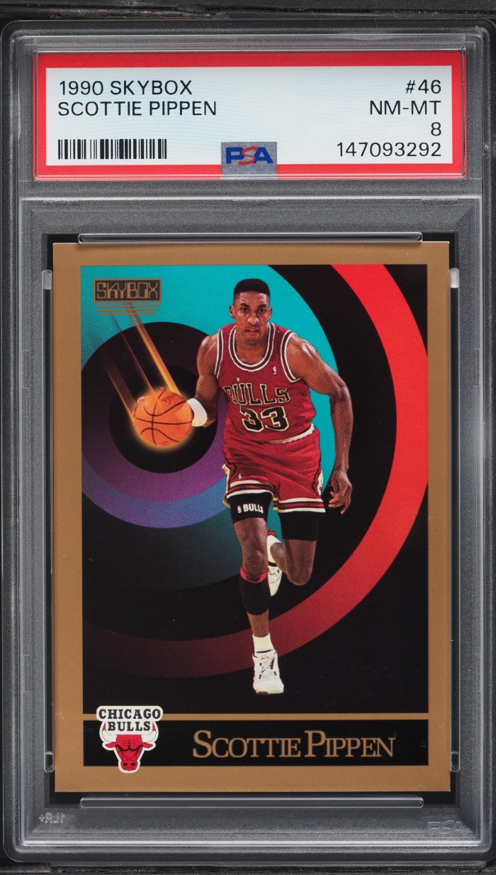 1990 Skybox Basketball Scottie Pippen #46 PSA 8 NM-MT