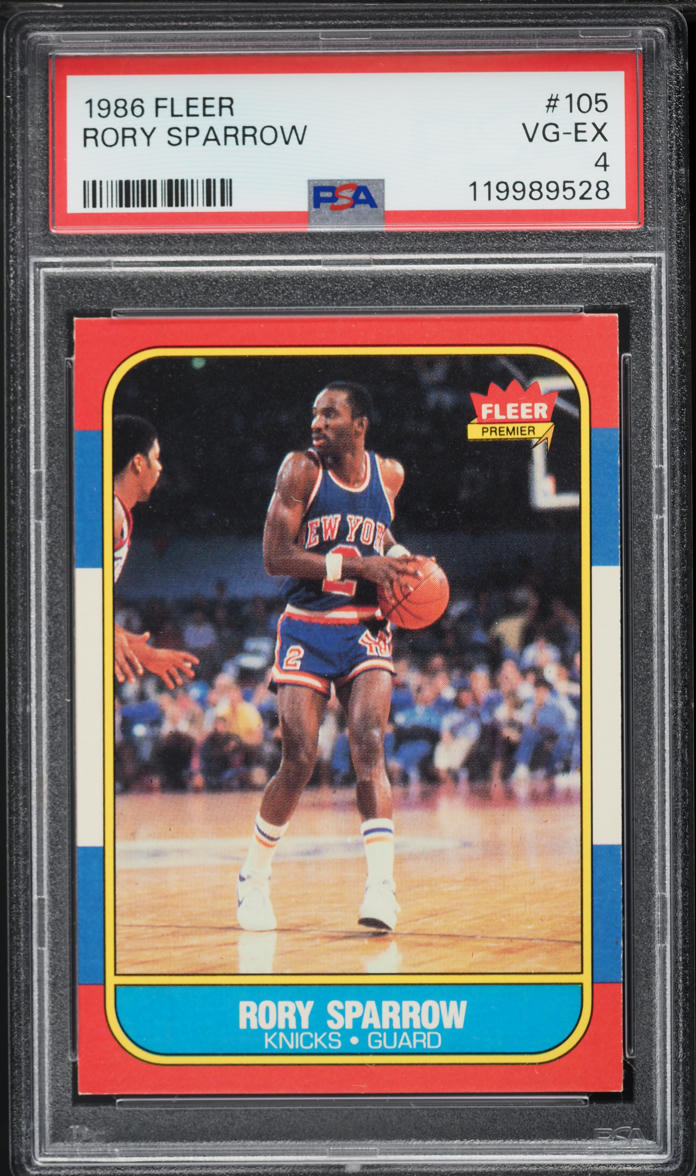 1986 Fleer Basketball Rory Sparrow #105 PSA 4 VGEX