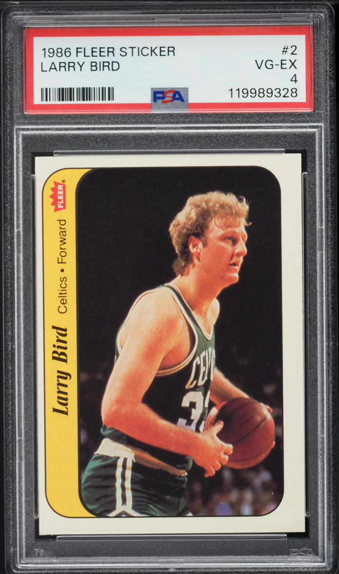 1986 Fleer Sticker Larry Bird #2 PSA 4 VGEX