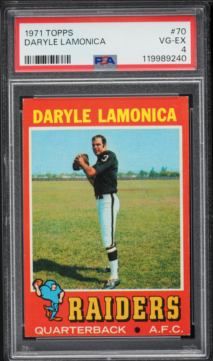 1971 Topps Football Daryle Lamonica #70 PSA 4 VGEX