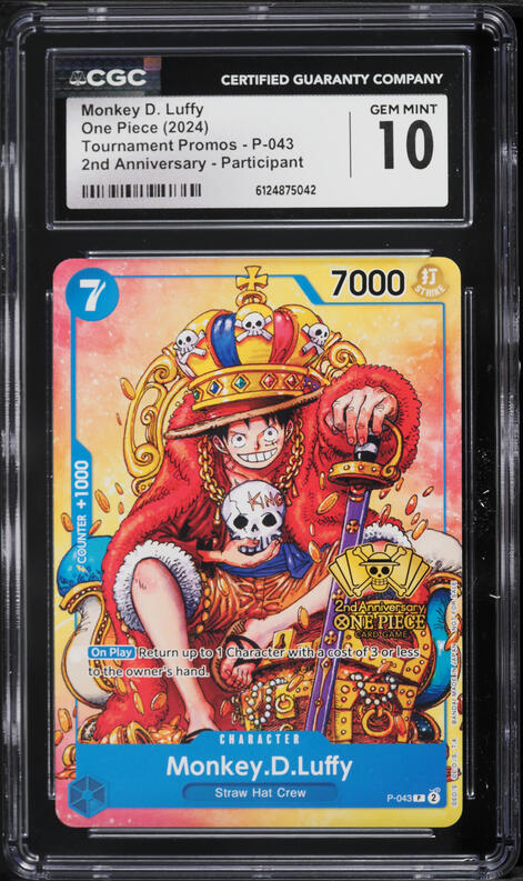 2024 One Piece Japanese 2nd Anniversary Set Monkey D. Luffy CGC 10