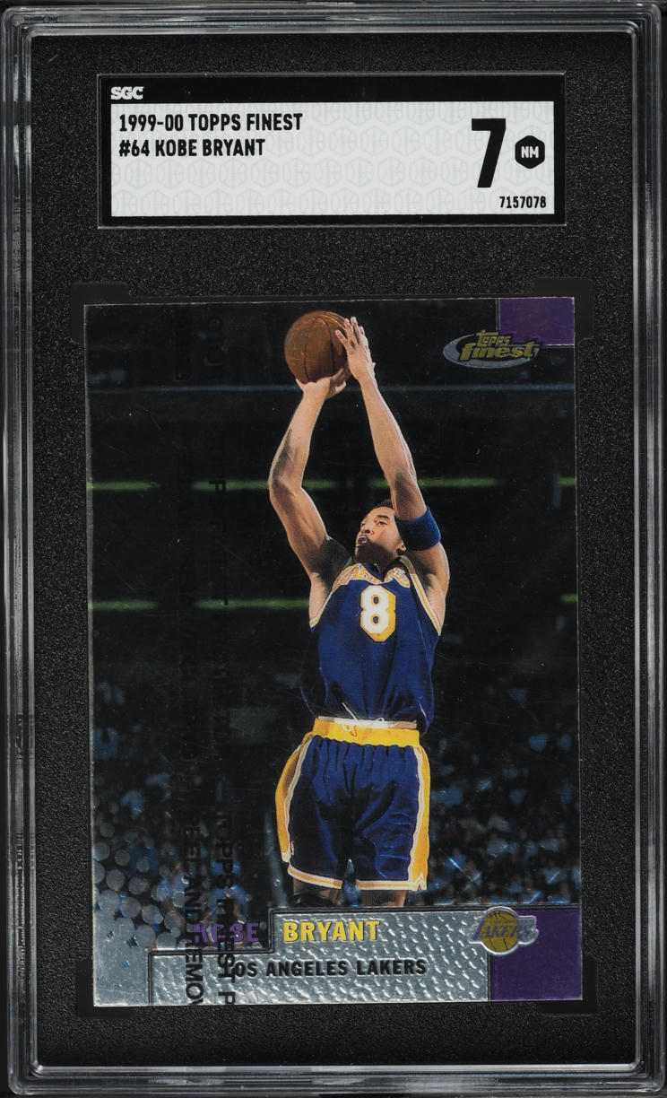 1999 Finest Basketball w/ Coating Kobe Bryant #64 SGC 7 NRMT