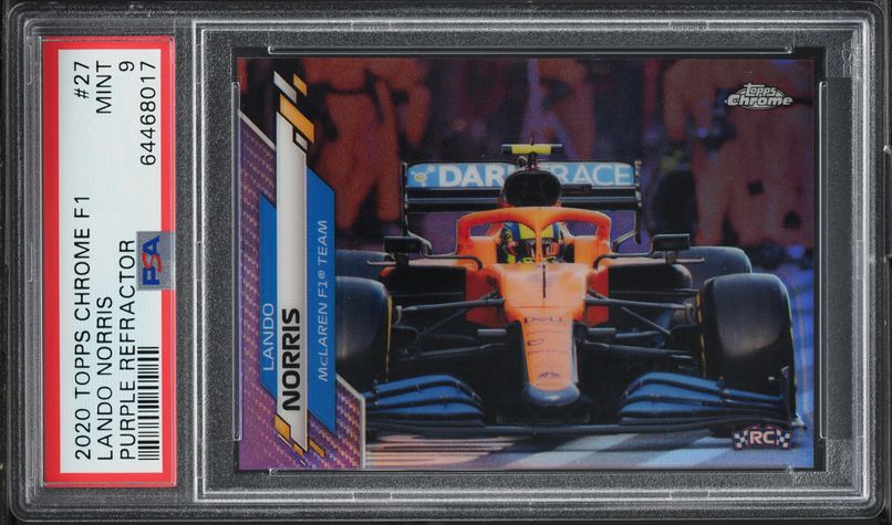 2020 Topps Chrome Formula 1 F1 Refractor Lando Norris ROOKIE #7