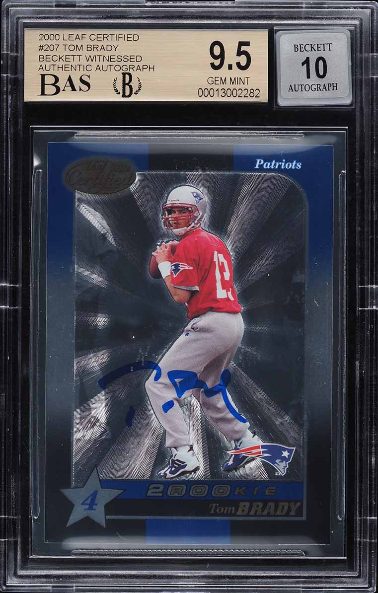 2000 Leaf Certified Tom Brady ROOKIE /1500 #207 BGS 9.5 GEM MINT