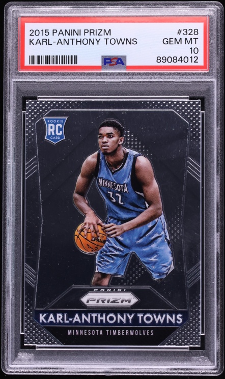 2015 #328 Panini Prizm Karl-Anthony Towns Rookie Gem Mint PSA 10