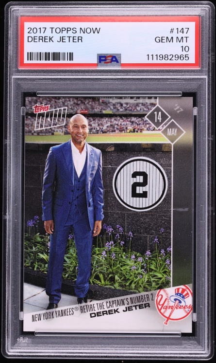 2017 #147 Topps Now Derek Jeter Gem Mint PSA 10