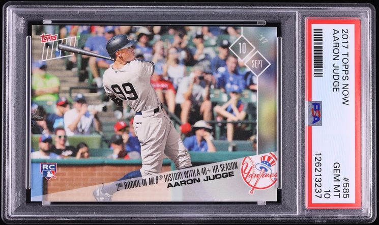 2017 #585 Topps Now Aaron Judge Rookie Gem Mint PSA 10