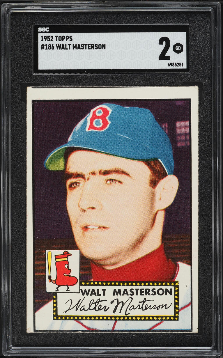 1952 Topps Walt Masterson #186 SGC 2 GD