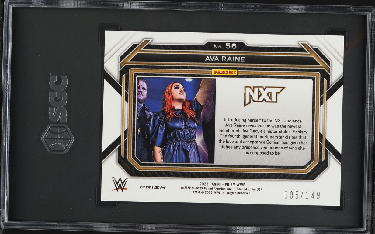 2023 Panini Prizm WWE Purple Ava Raine ROOKIE /149 #56 SGC 9.5 MINT+