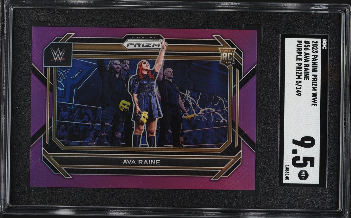 2023 Panini Prizm WWE Purple Ava Raine ROOKIE /149 #56 SGC 9.5 MINT+