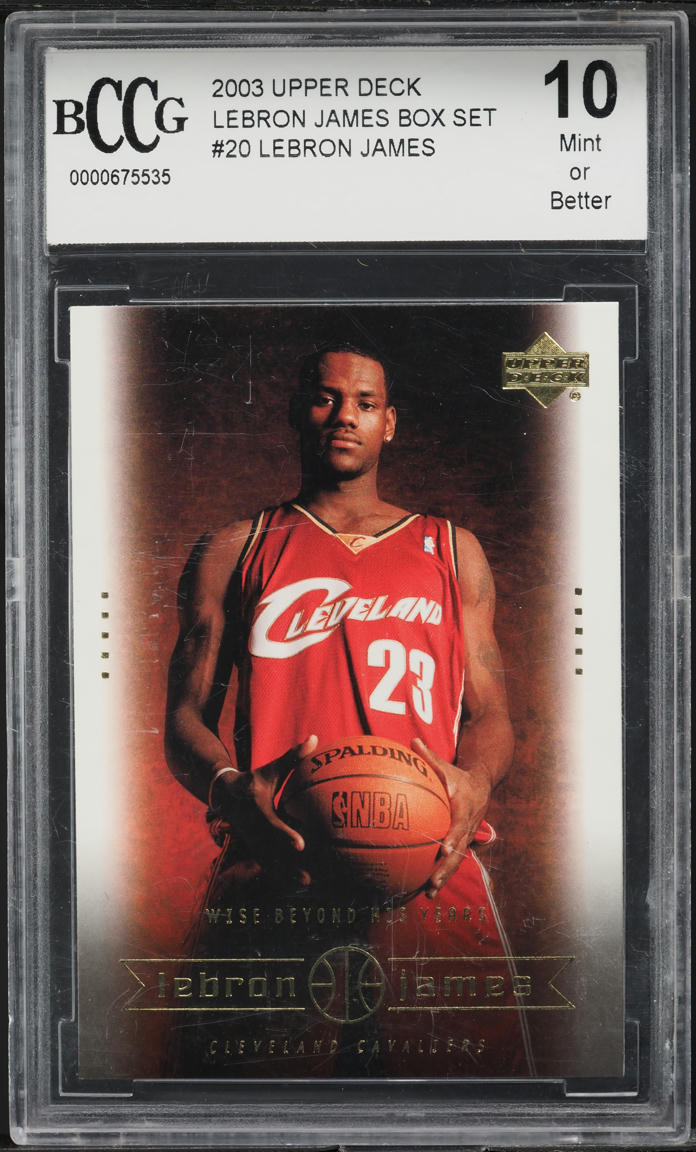 2003 Upper Deck Box Set LeBron James ROOKIE #20 BCCG 10