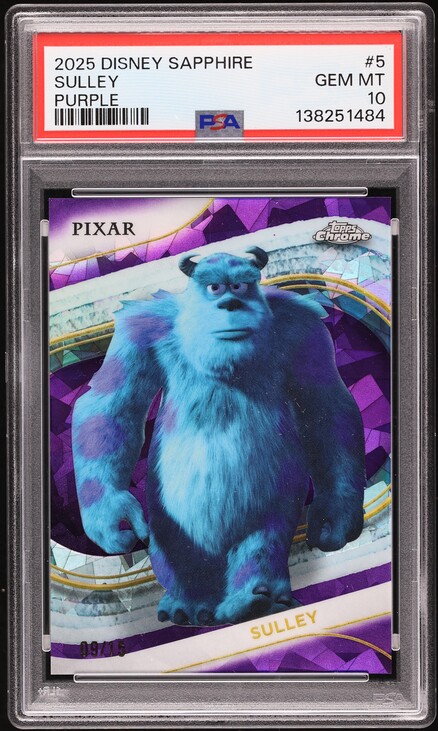 2025 Topps Chrome Disney Icons Sulley #DI-20 CGC 9 MINT on