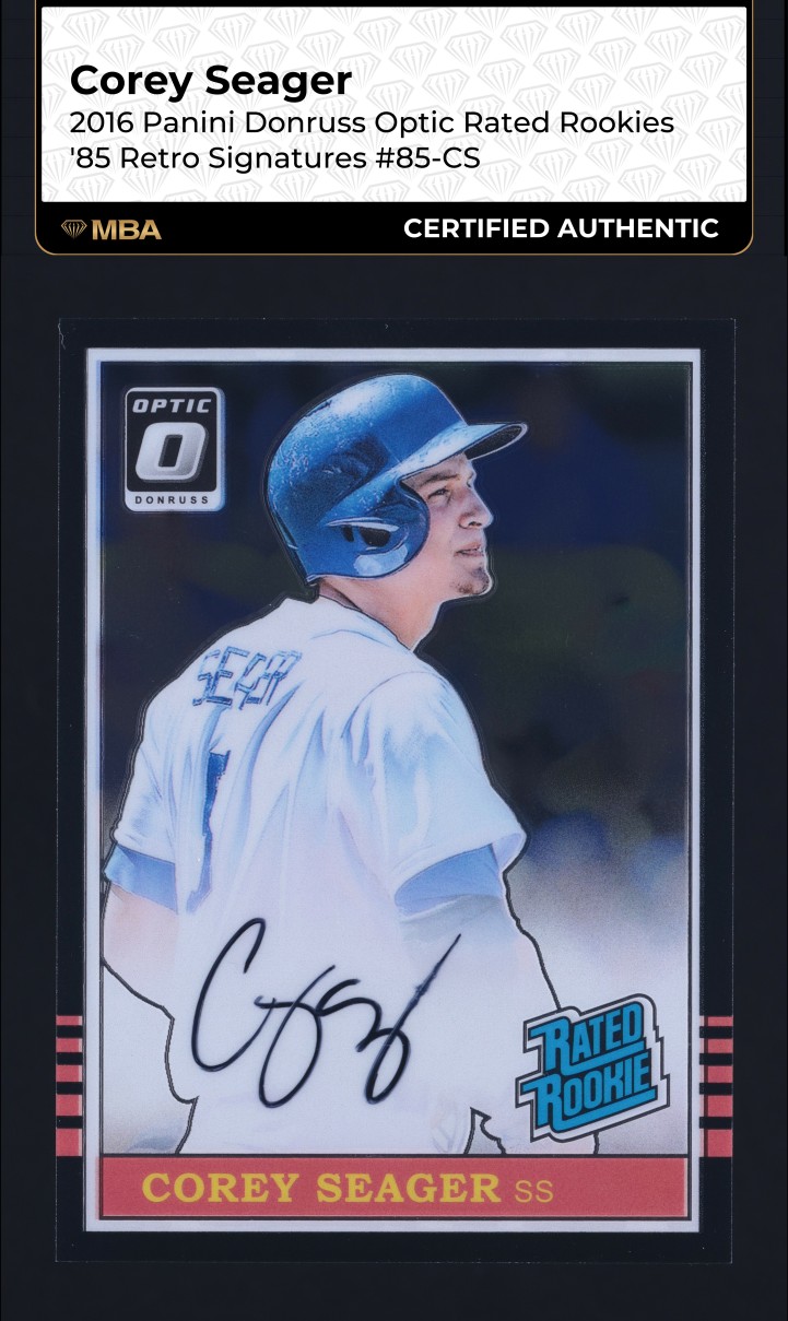 2016 Bowman Chrome Blue Refractor Corey Seager ROOKIE AUTO /150