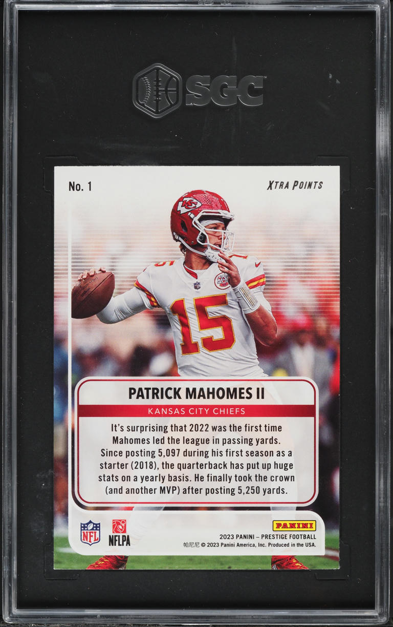 2023 Panini Prestige For The Record Patrick Mahomes II #1 SGC 9.5 MINT+