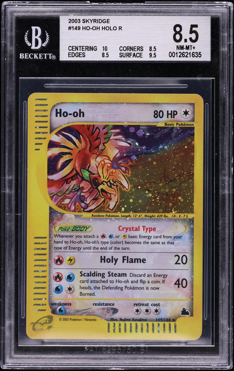 2003 Pokemon Skyridge Holo Crystal Ho-Oh #149 BGS 8.5 NM-MT+