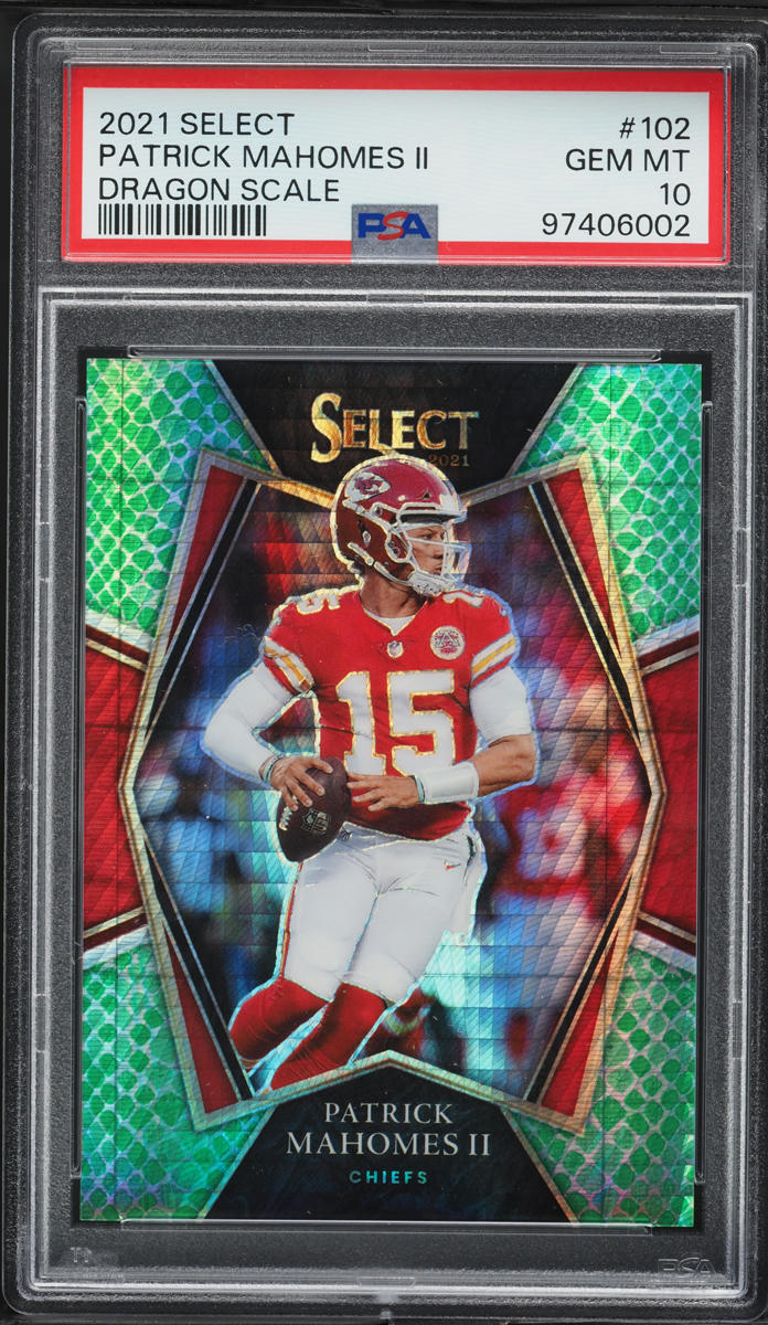 2021 Select Premier Level Dragon Scale Patrick Mahomes II /89 #102 PSA 10