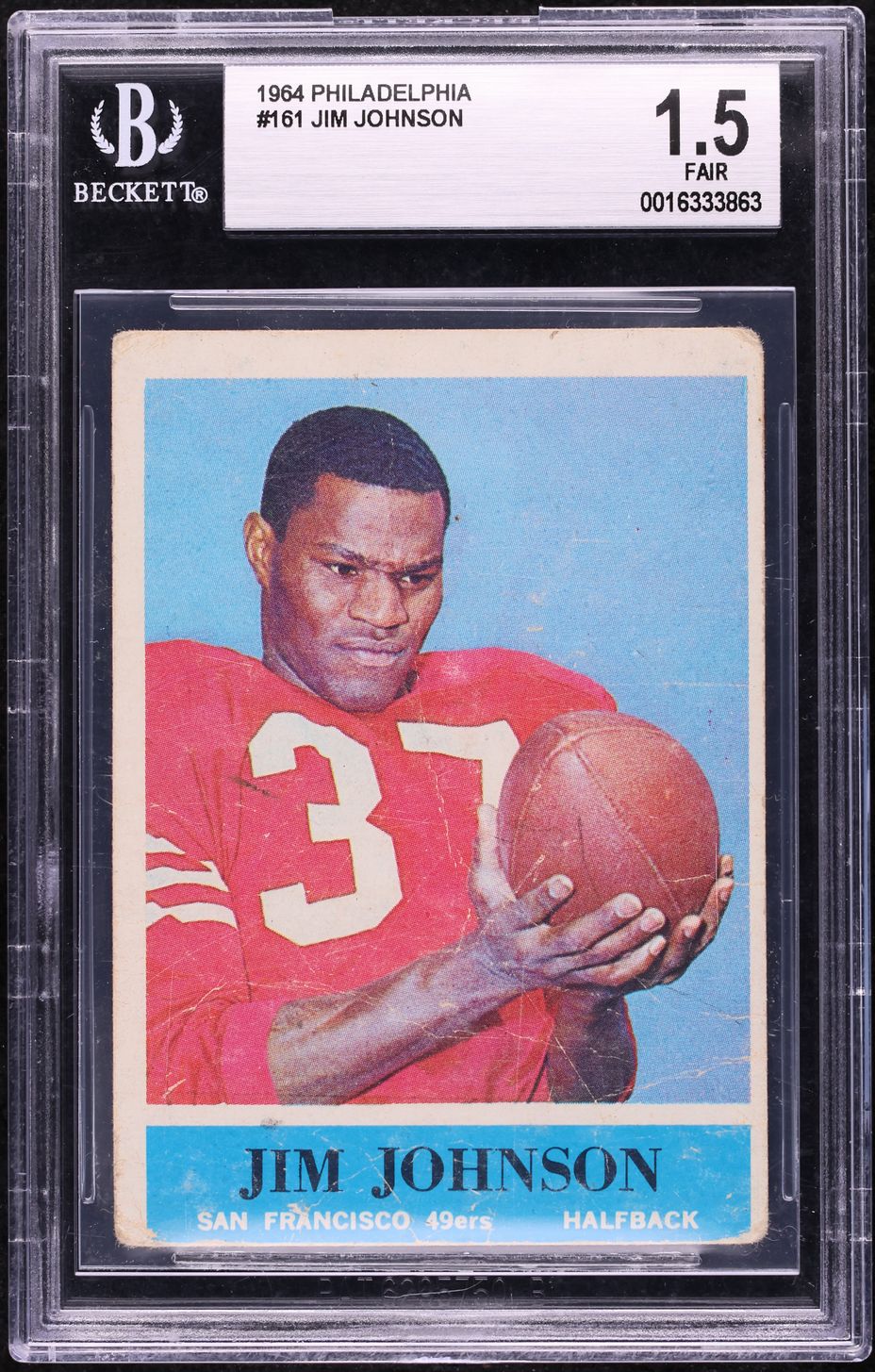 1964 Philadelphia Jim Johnson ROOKIE #161 BGS 1.5 FR