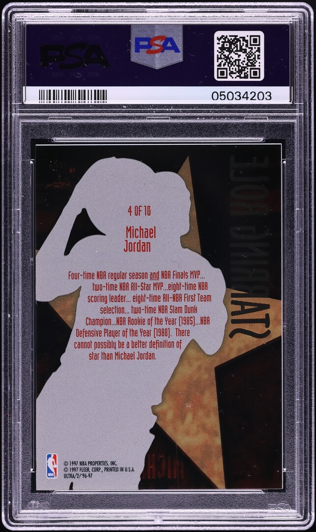1996 Ultra Starring Role Michael Jordan #4 PSA 10 GEM MINT
