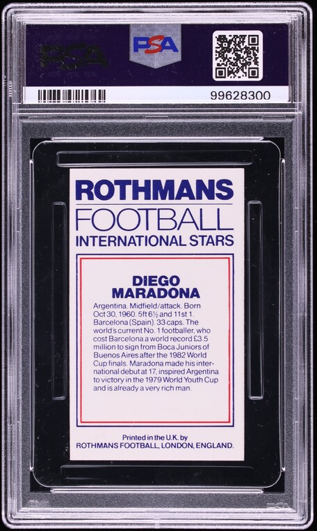 1984 Rothmans Football International Stars Diego Maradona