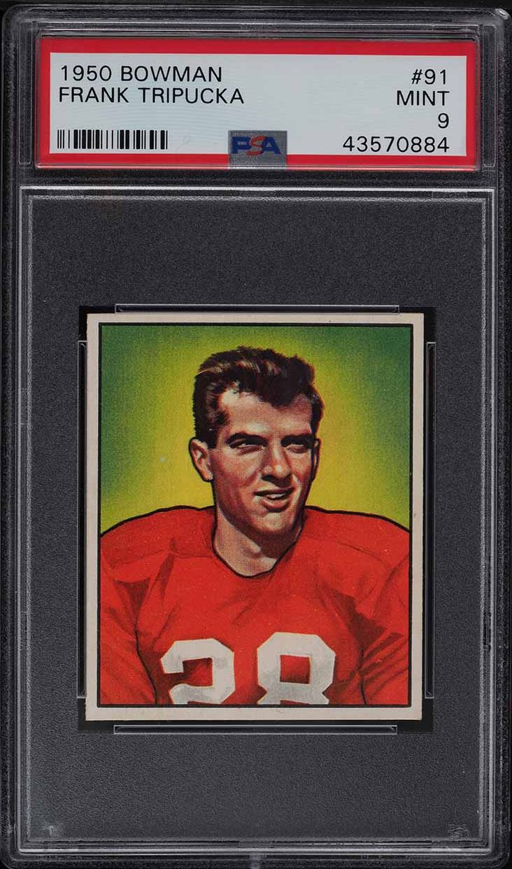 1950 Bowman Football Frank Tripucka #91 PSA 9 MINT