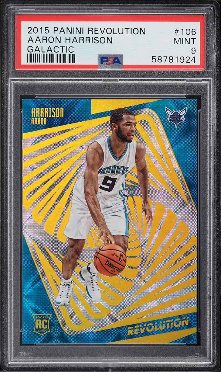 2015 Panini Revolution Galactic Aaron Harrison ROOKIE #106 PSA 9 MINT - Main Image