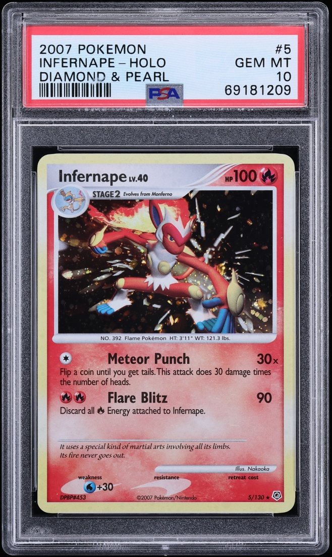 2007 Pokemon Diamond & Pearl Holo Infernape #5 PSA 10 GEM MINT