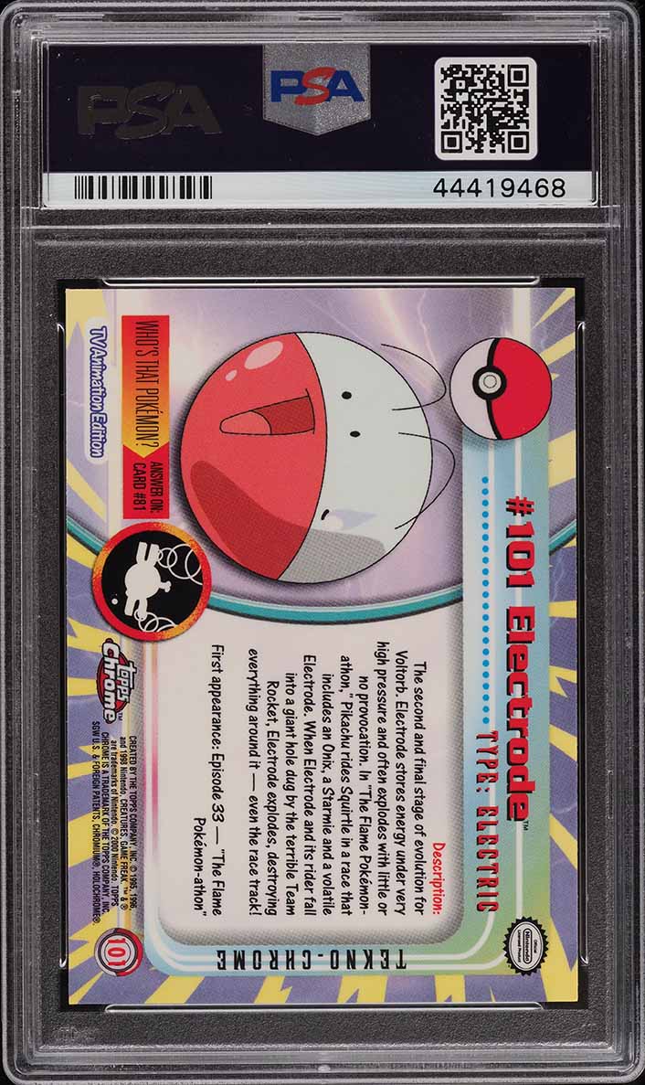 2000 Topps Chrome Pokemon Series 2 Tekno Electrode #101 PSA 10 GEM MINT