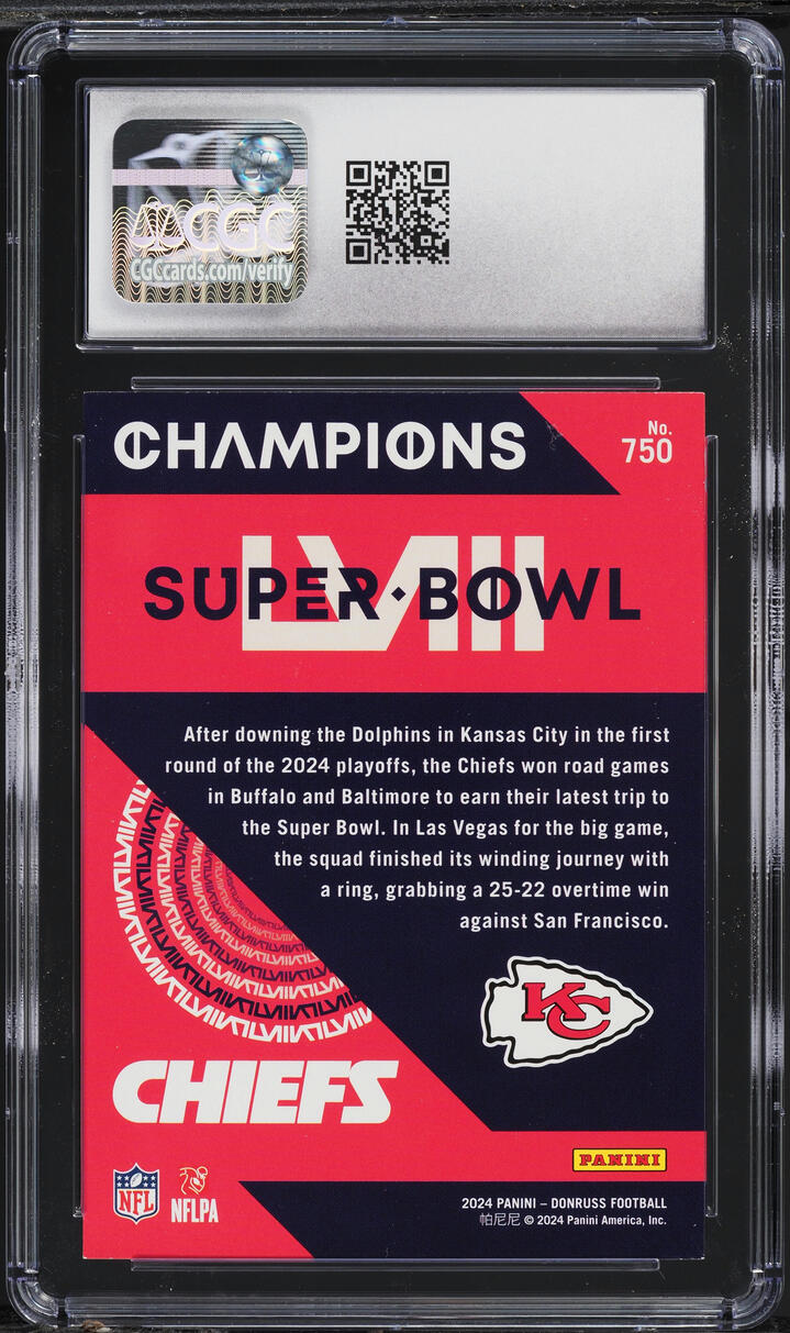 2024 Donruss Super Bowl Champions Kansas City Chiefs #750 CGC 9 MINT