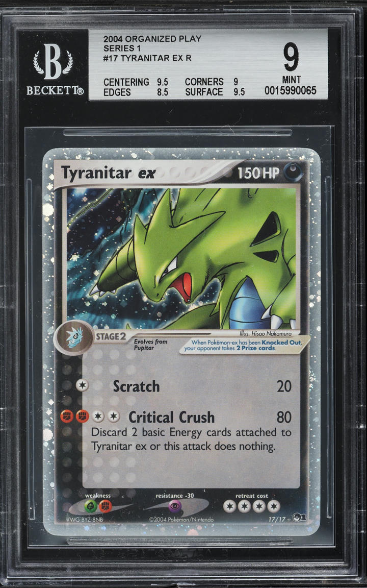 2004 Pokemon Pop Series 1 Holo Tyranitar ex #17 BGS 9 MINT