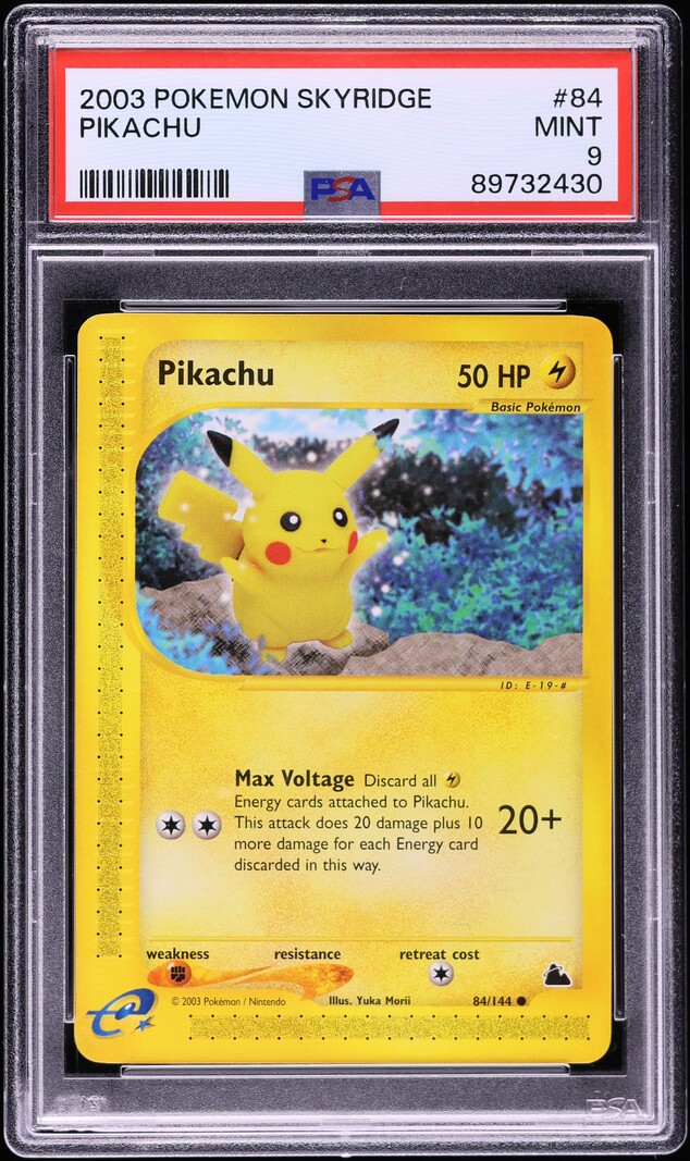 2003 Pokemon Skyridge Pikachu #84 PSA 9 MINT