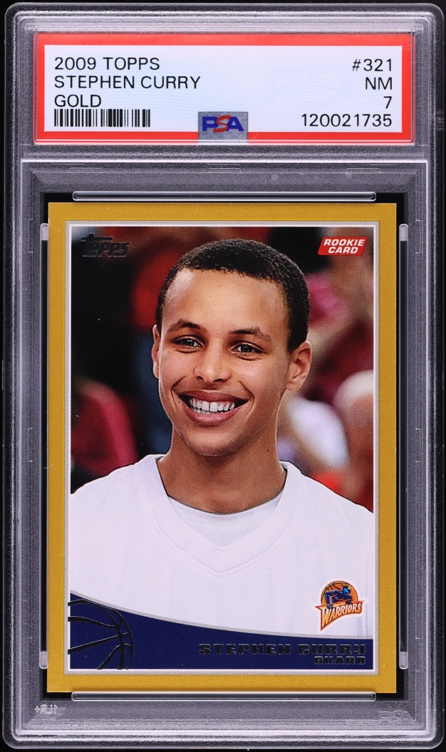 2009 Topps Gold Stephen Curry ROOKIE /2009 #321 PSA 7 NRMT