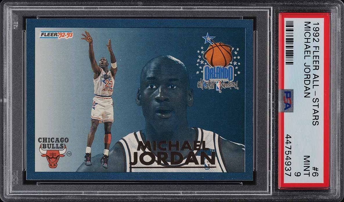 1992 Fleer All-Stars Michael Jordan #6 CSG 9 MINT on Fanatics Collect