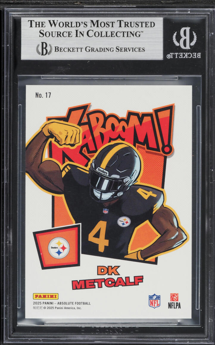 2025 Absolute Kaboom! Vertical Green D.K. Metcalf 1/1 #17 BGS 8.5 NM-MT+