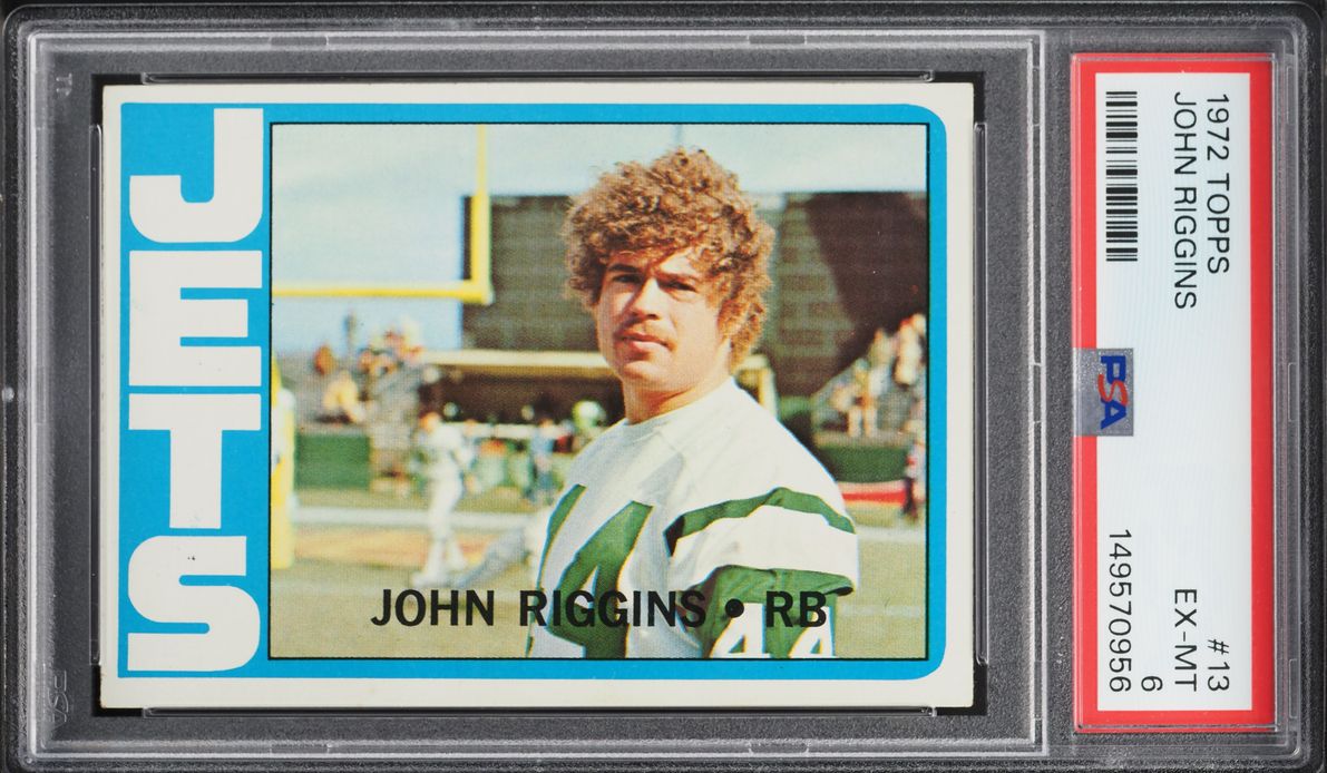 1972 Topps Football John Riggins ROOKIE #13 PSA 6 EXMT