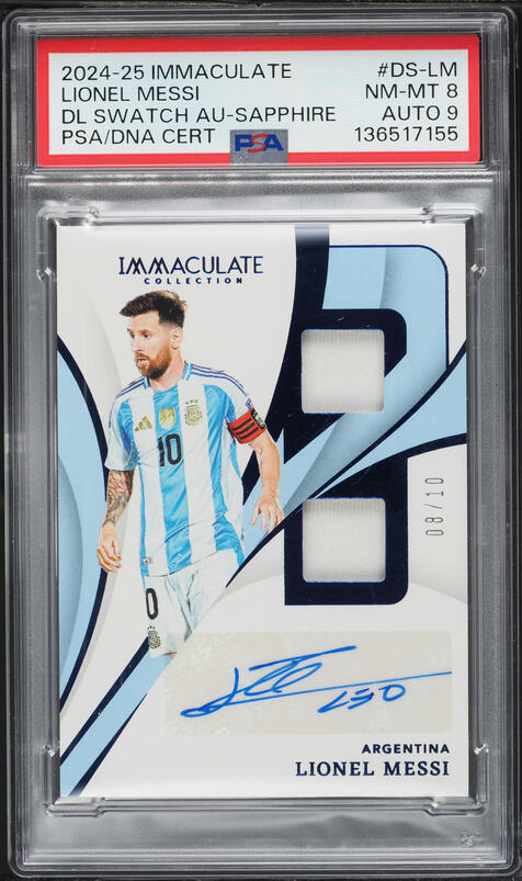 2007 Futera World Football Unique Lionel Messi #81 BGS 9 MINT on