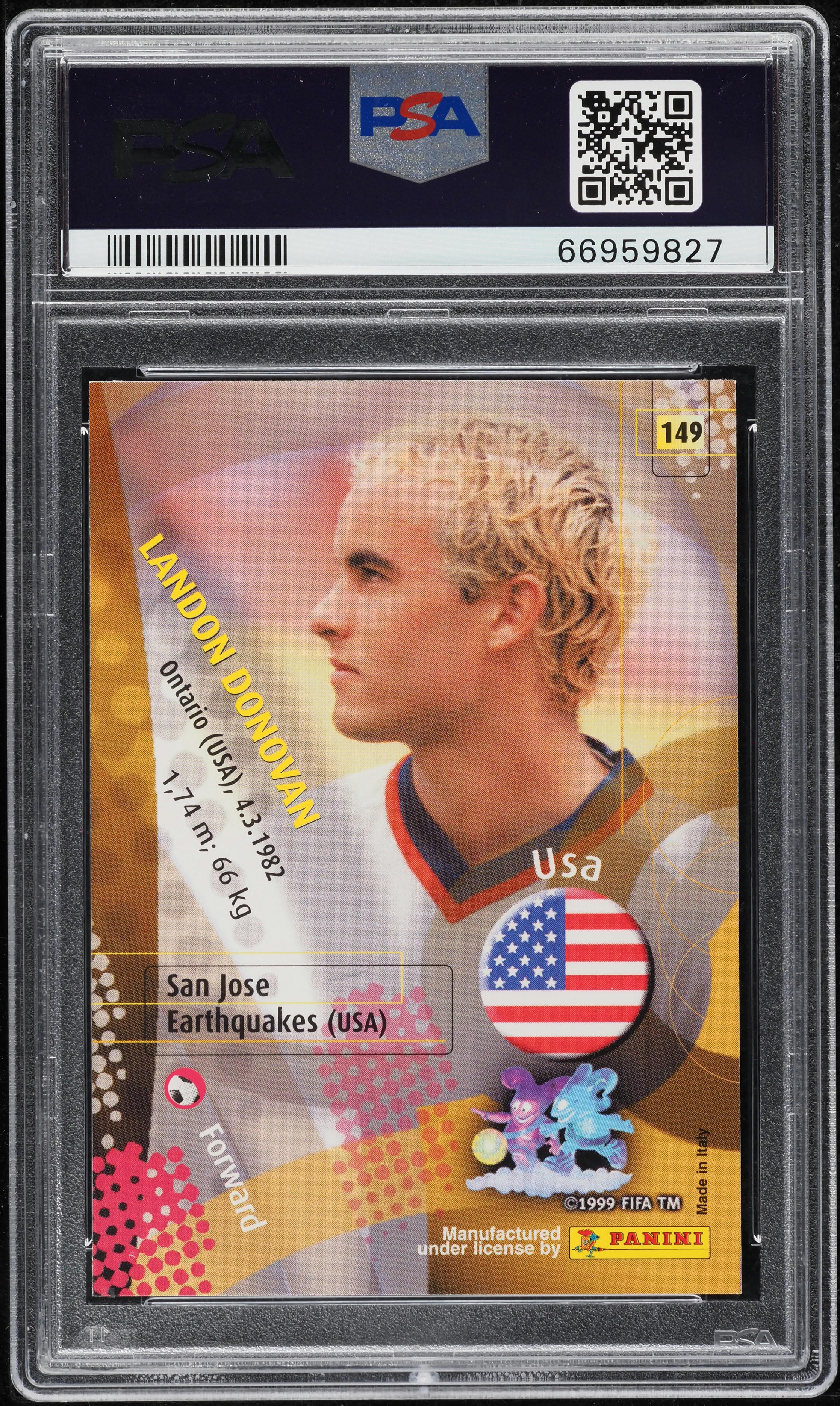 2002 Panini World Cup Korea Japan Exclusive Landon Donovan ROOKIE #149 PSA 9
